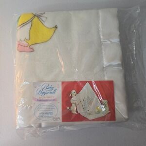 New Vintage 1960s Baby Pepperell NapGuard SuperLoft Blanket Duckling Satin Trim